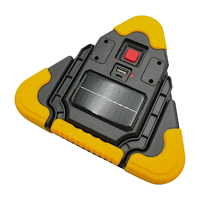 Ліхтар світлодіодний акумуляторний HB-6609, 4 режими, USB (500lm) сонячна батарея (знак аварійної зупинки) фото westvelo.com