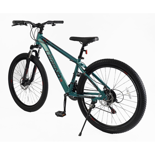 Велосипед 27.5 AL Corso «LEGEND» LG-27963 алюміній 15,5", (к-т SHIMANO) зелений фото westvelo.com