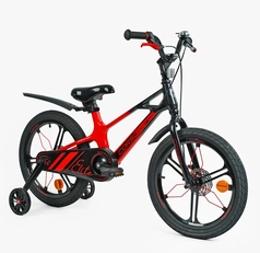 Дитячий велосипед 18 MG Corso «ELITE» ELT-18375, МАГНІЄВА рама, червоно-чорний