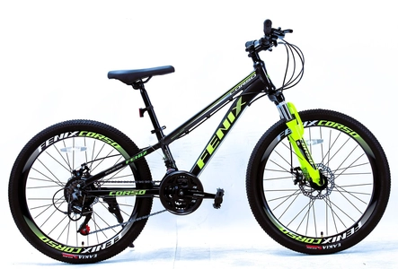 Велосипед 24 AL Corso «FENIX» FX-24962 алюміній 11", (к-т SunRun) чорно-жовтий