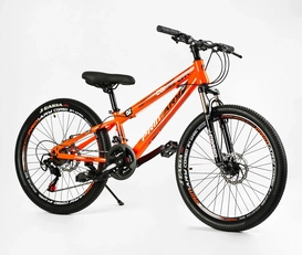 Велосипед 24 ST Corso «PRIMARY» PR-24899 сталь 11", (к-т Saiguan) помаранчевий