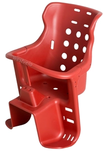 Крісло дитяче пластик, на зад. багажник, червоне + к-т