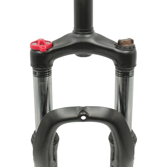 Вилка 29 аморт. безрізьб. AVANTI Ø28.6mm, локаут, disk. шток L-200mm. чорна фото westvelo.com