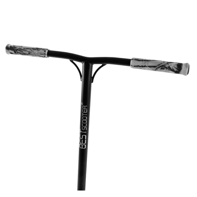 Самокат трюковий Best Scooter «SKULLS» BS-77101 чорно-сірий, HIC-система, пеги, AL диск та дека, колеса PU Ø110mm, ширина керма - 60 см фото westvelo.com