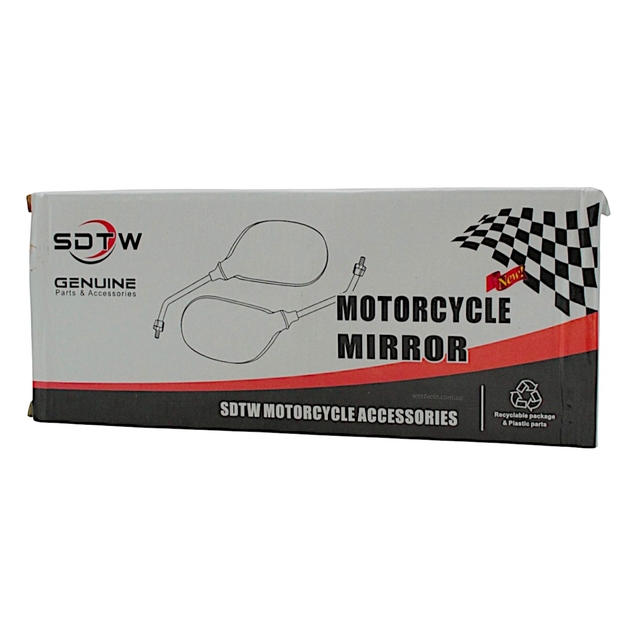 Дзеркало заднього виду Круглі SDTW (QX‑1192B) (M8-10 R+R) фото westvelo.com