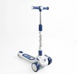 Самокат 5в1 Skyper FJ-59060, колеса PU125х40мм зі світлом, укр озвучування та підсвічування платформи, біло-синій фото westvelo.com