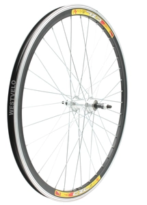 Колесо 26 зад, обід 2-ний чорний, втулка AL на промах, диск різьба (Gravity)