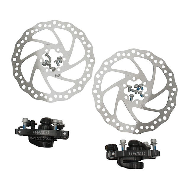 Дискові гальма LOGAN DX-2018 : 2 супорта F160/R140+F180/R160, 2 диски Ø160) фото westvelo.com