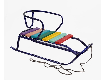 Сани «Торпеда» без ручки, плоскі полози, сині