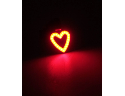 Мигалка usb зад. LED 902 "Серце" червона