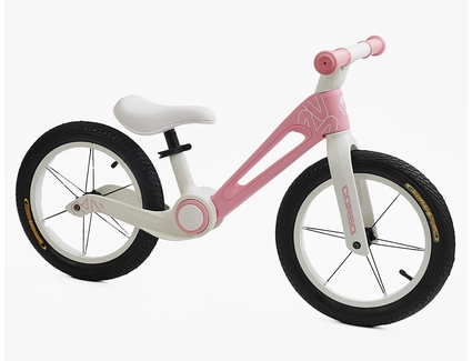 Велобіг 14 Corso надувні колеса, нейлонова складна рама NL-96022 рожево-білий