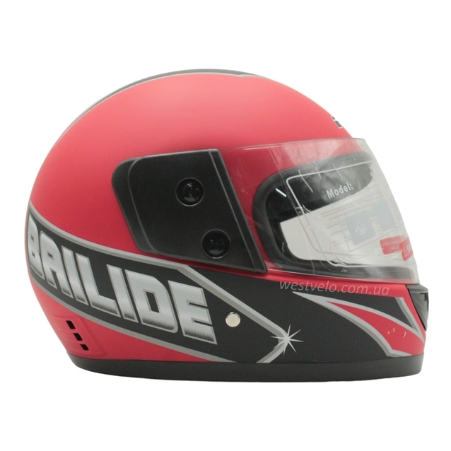 Мото шолом, закритий (XS 53-54) F2 "BAILIDE" , червоний матовий (825-2) фото westvelo.com