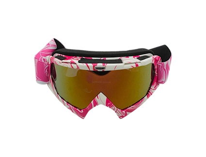 Мото окуляри Кросс-ендуро "MOTOVAN X-490-1" рожево-білі, хамелеон