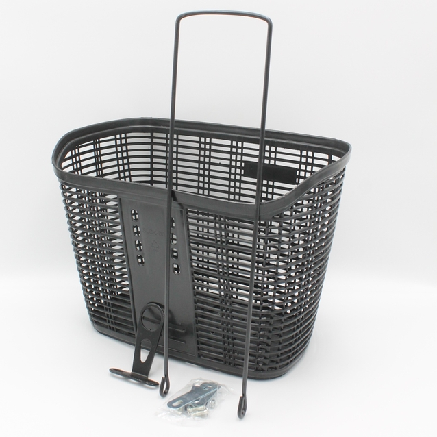 Кошик пластмасовий сітка, чорний фото westvelo.com