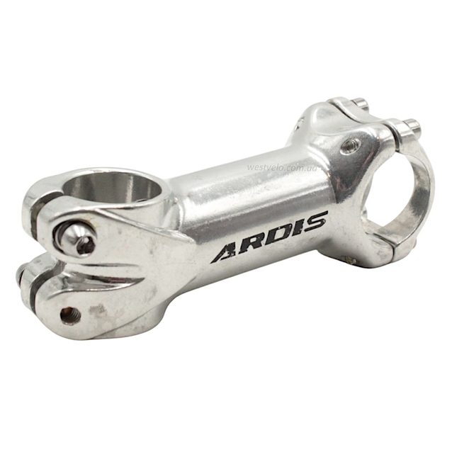 Винос руля на безрізьбову вилку AL. Ø28.6-Ø31.8мм, L-90мм, круглий нікель фото westvelo.com