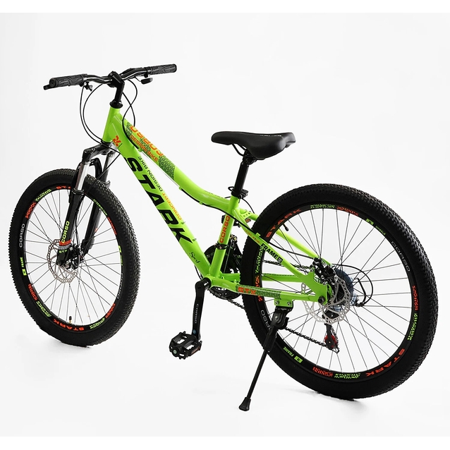 Велосипед 24 ST Corso «STARK» SK-24392 сталь 12", (к-т Saiguan) салатовий фото westvelo.com
