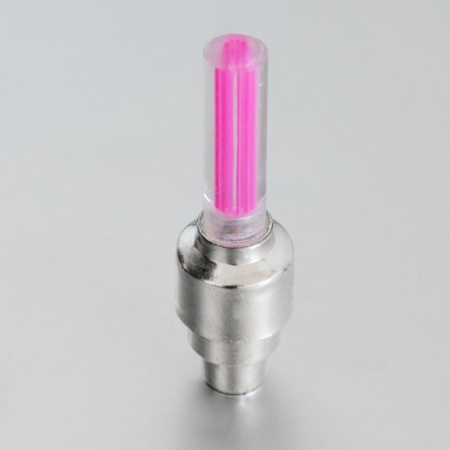 Мигалка-ковпачок на ніпель колеса прозора (рожева) фото westvelo.com