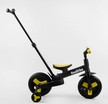 Велобіг-трансформер, 2-кол з батьківською ручкою, PU 10 BestTrike алюміній 58195 чорно-жовтий, складний, батьківська ручка, знімні педалі фото westvelo.com