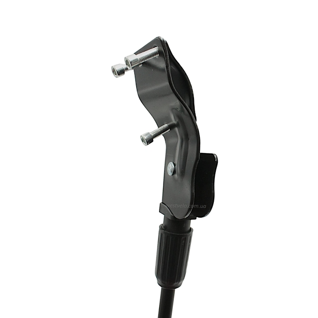 Підніжка регульована 24-29 на перо, з кнопкою сталева чорна фото westvelo.com