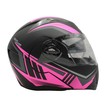 Мото шолом, трансформер (S 55-56) F2 158  Fuchsia (рожевий), чорний, матовий з відкидними окулярами