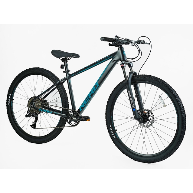 Велосипед 29 AL Corso «NERO» NR-29189 алюміній 17", (к-т LTWOO) чорно-блакитний фото westvelo.com