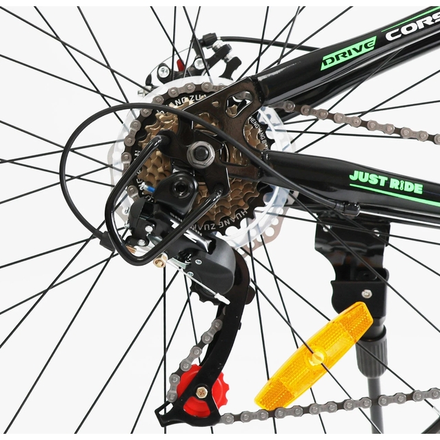 Велосипед 26 ST Corso «INTENSE» NT-26717 сталь 13", (к-т Saiguan) чорно-салатовий фото westvelo.com