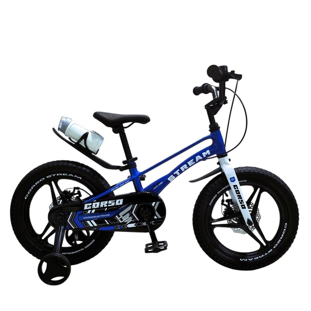 Дитячий велосипед 16 MG Corso «STREAM» SM-16306, магнієва рама, синій фото westvelo.com