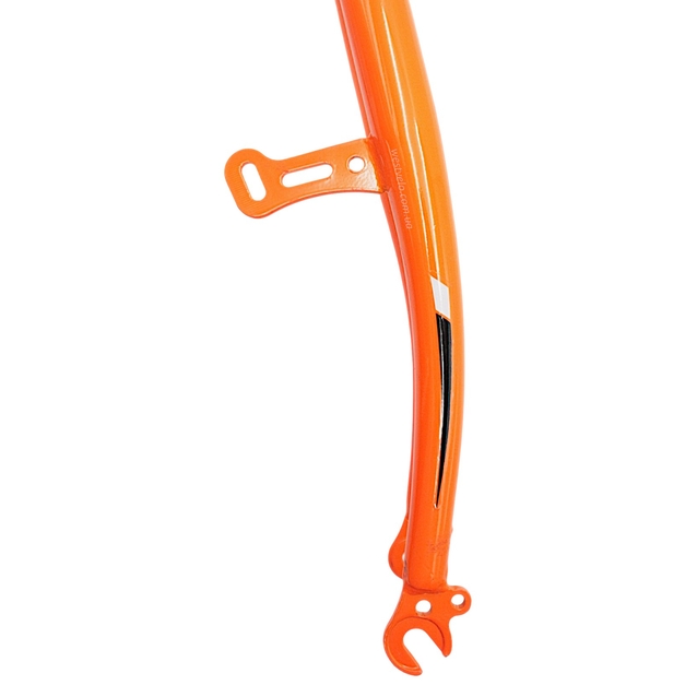 Вилка 20 сталева з кріпленням для ДИНАМО, шток Ø25.4mm L-185mm р.з L-40mm, помаранчева фото westvelo.com