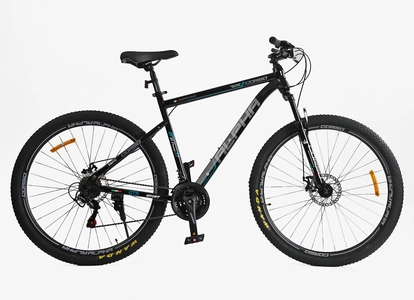 Велосипед 29 ST Corso «ALPHA» LF-29111 сталь 21", (к-т SHIMANO) чорно-синій