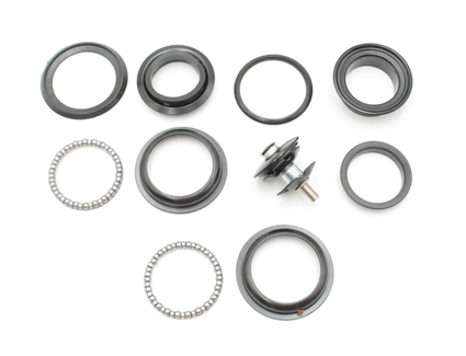 Рульовий набір мтв безрізьбовий чорний HEAD PAPTS (STD-11) Ø28.6 віночки з пелюстками напів-інтгр.