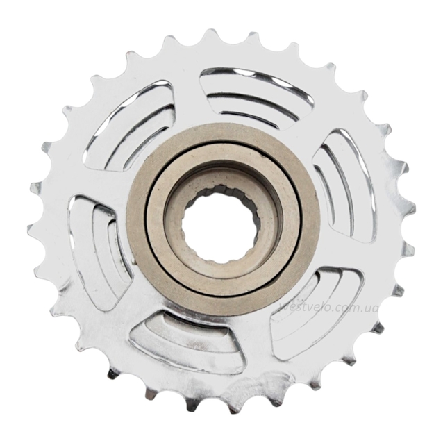 Зірка задня різьбова 7-рик нікель (14-28T) фото westvelo.com