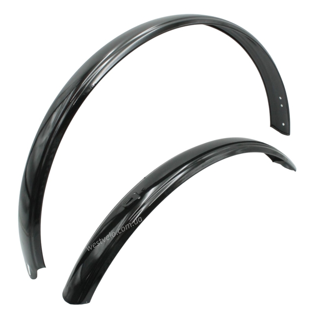 Крила 24 сталеві чорні з доточкою фото westvelo.com