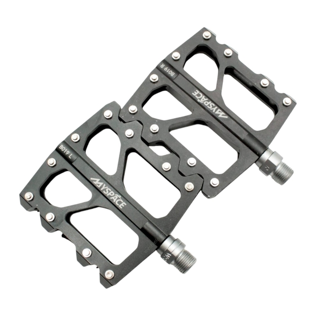 Педалі алюміній проми MYSPACE В019, чорні з змінними шипами фото westvelo.com