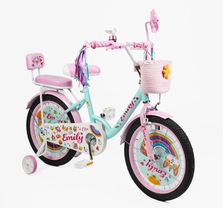 Дитячий велосипед 18 ST Corso «EMILY» ML-40215 бірюзово-рожевий