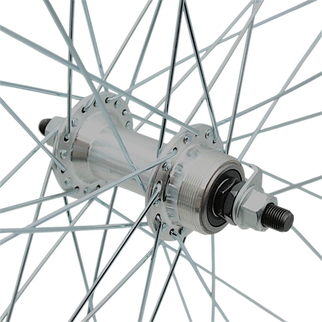 Колесо 28-29 перед, обід 2-ний чорний дисковий, втулка AL. на промах, диск різьба фото westvelo.com