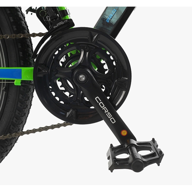 Велосипед 24 AL Corso «KORD» KD-41070 алюміній 11", (к-т SHIMANO) салатово-синій фото westvelo.com
