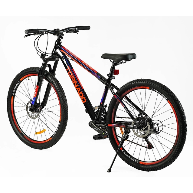 Велосипед 27.5 ST Corso «TORNADO» TR-27029 сталь 15.5", (к-т SHIMANO) чорно-помаранчевий фото westvelo.com
