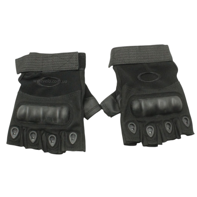 Рукавиці (тактичні) QAKLEY "XL" чорні (з відкритими пальцями) фото westvelo.com