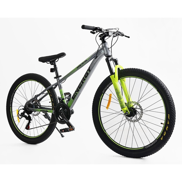 Велосипед 26 ST Corso «ENERGY» EN-26535 сталь 13", (к-т SHIMANO) сіро-жовтий фото westvelo.com