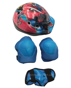 Комплект дитячого захисту, на блістері, (072) людина павук, з шоломом