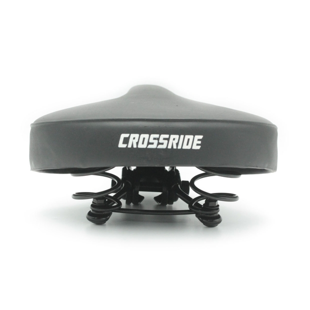 Сідло на пружинах CROSSRIDE № 013, чорне з буртиком фото westvelo.com