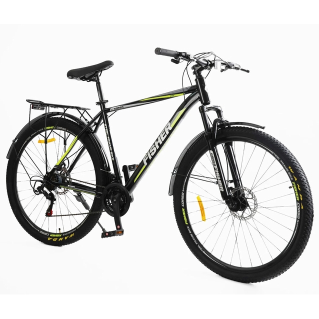 Велосипед 29 ST Corso «FISHER» FS-70190 сталь 21", (к-т SHIMANO) чорно-сіро-жовтий фото westvelo.com