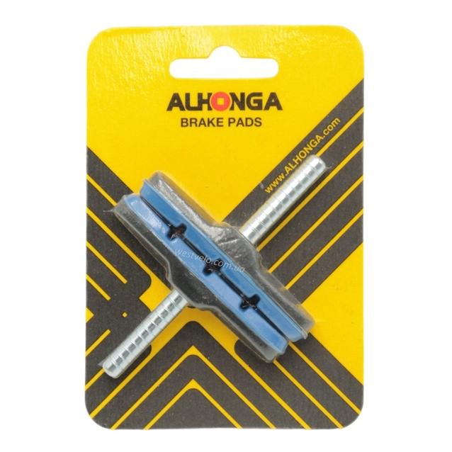 Колодки гальмівні кантиліверні штир ALHONGA сині фото westvelo.com