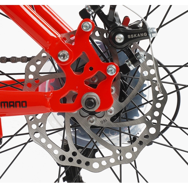Велосипед 27.5 ST Corso «REND» RD-50401 сталь 15", (к-т SHIMANO) чорно-червоний
