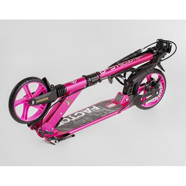 Самокат дитячий 2-х колісний, PU Best Scooter «FACTOR» BS-45011 рожевий, Ø200mm, AL, 2 амортизатора, фляготримач фото westvelo.com
