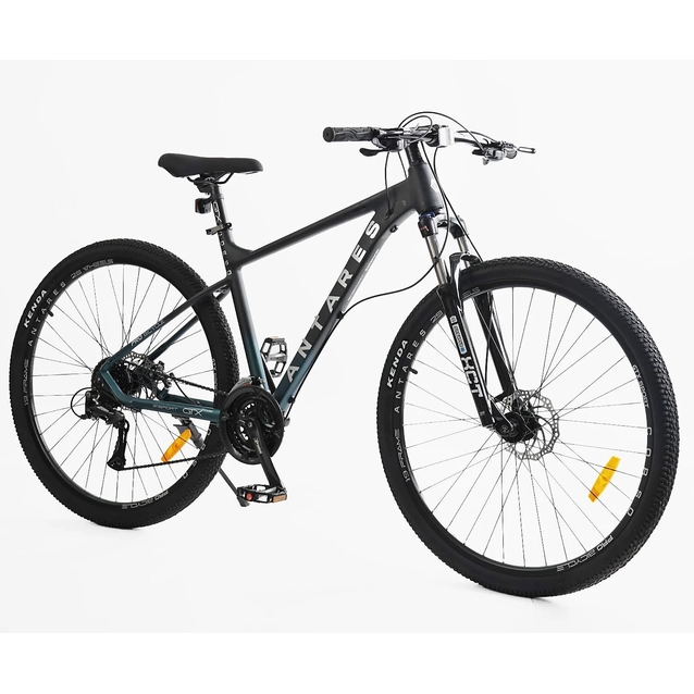 Велосипед 29 AL Corso «ANTARES» AR-29166 алюміній 19", (к-т SHIMANO) чорно-смарагдовий фото westvelo.com