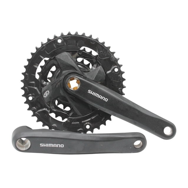 Система шатунів мтв мала SHIMANO (FC-M371) AL чорна, (без захисту) (22/32/44Т) L-175мм, з фіксуючим болтом фото westvelo.com