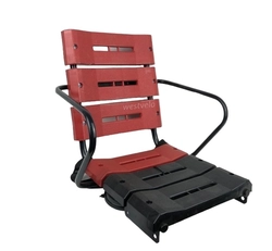 Крісло дитяче на зад. багажник "Лавочка" на металі посилене, чорно-червоне