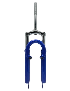 Вилка 24 аморт. різьб, синя, з кріпленням V-brake + disk,Ø25.4мм шток L-210mm р.з L-100mm