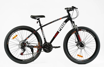 Велосипед 27.5 AL Corso «HI RACE PRO» HR-27003 алюміній 17", (к-т Shimano репліка) чорно-червоний